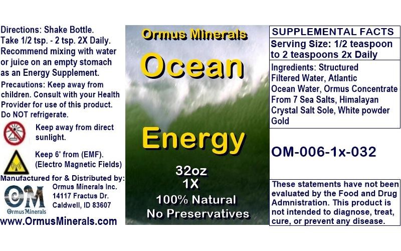 Ormus Minerals Ocean Energy 32oz Extra Strength