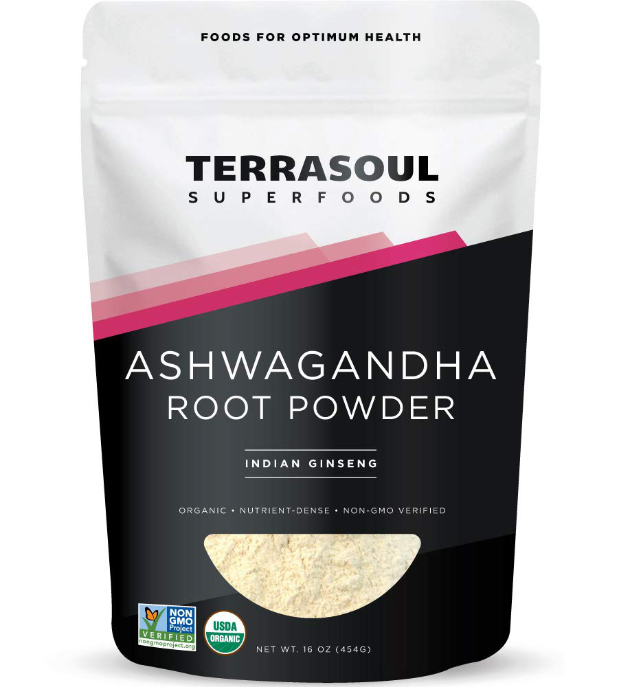 Organic No GMO Ashwagandha Root Powder Superfoods 1 Lb Bag – Stress Adaptogen La