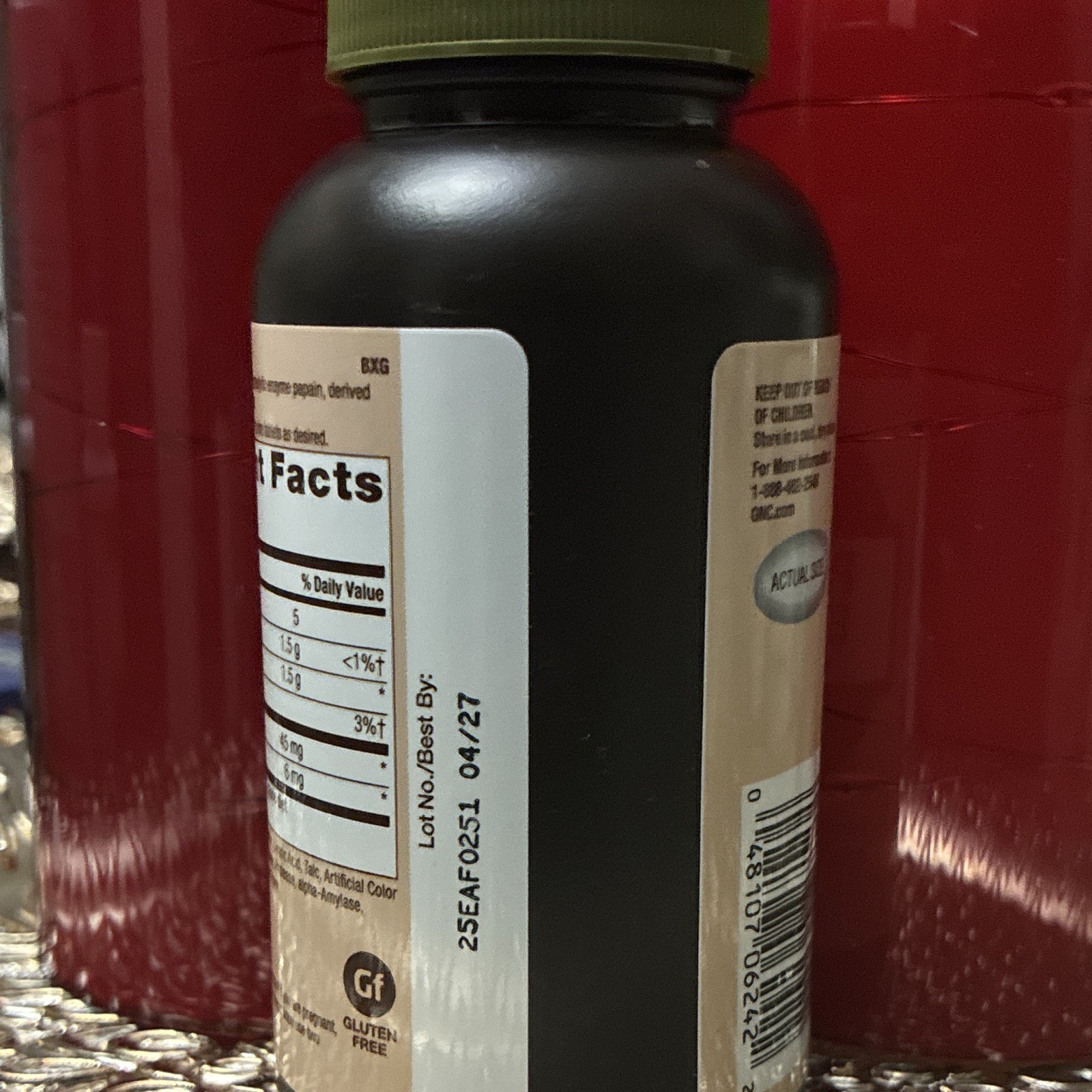 GNC Papaya Enzyme Digestive Support 240 Chewable Tablets Gluten-Free Papaya