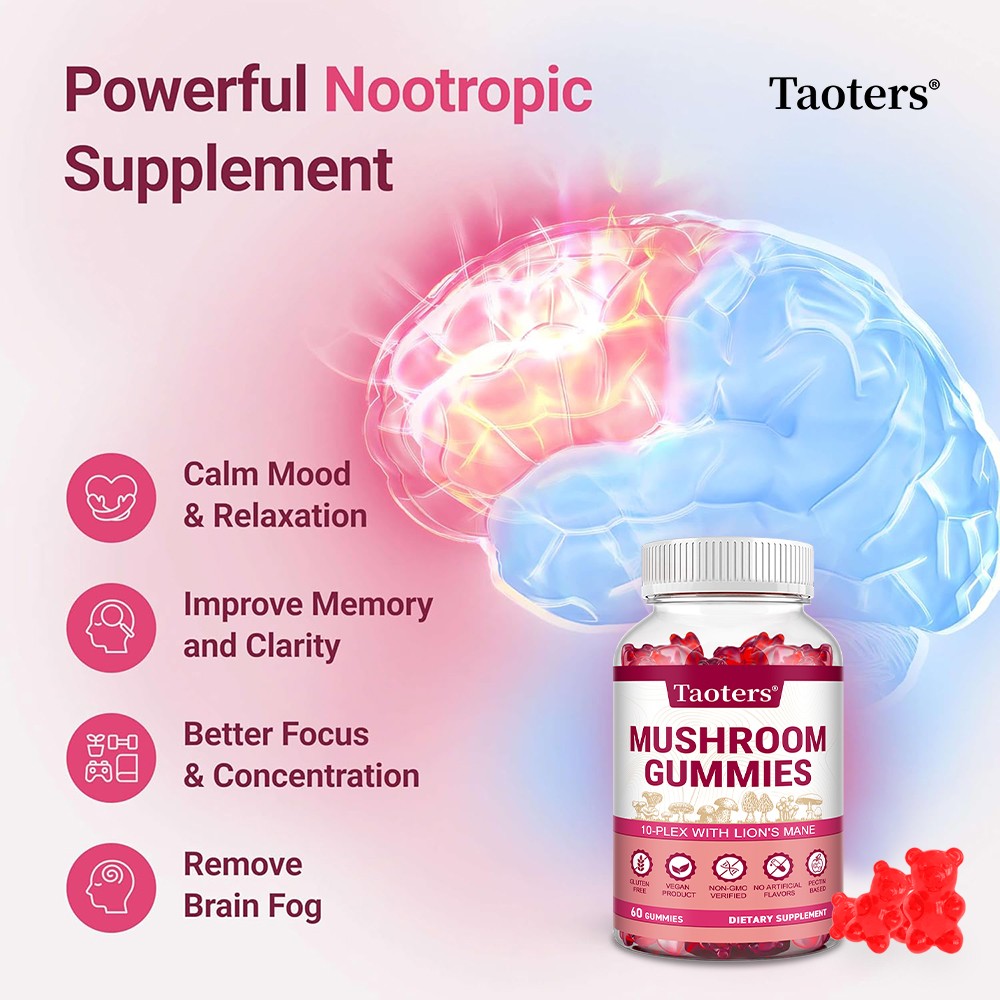 10-in-1 Herb Complex Gummies | For Brain & Immune Health Support, 60 Chews