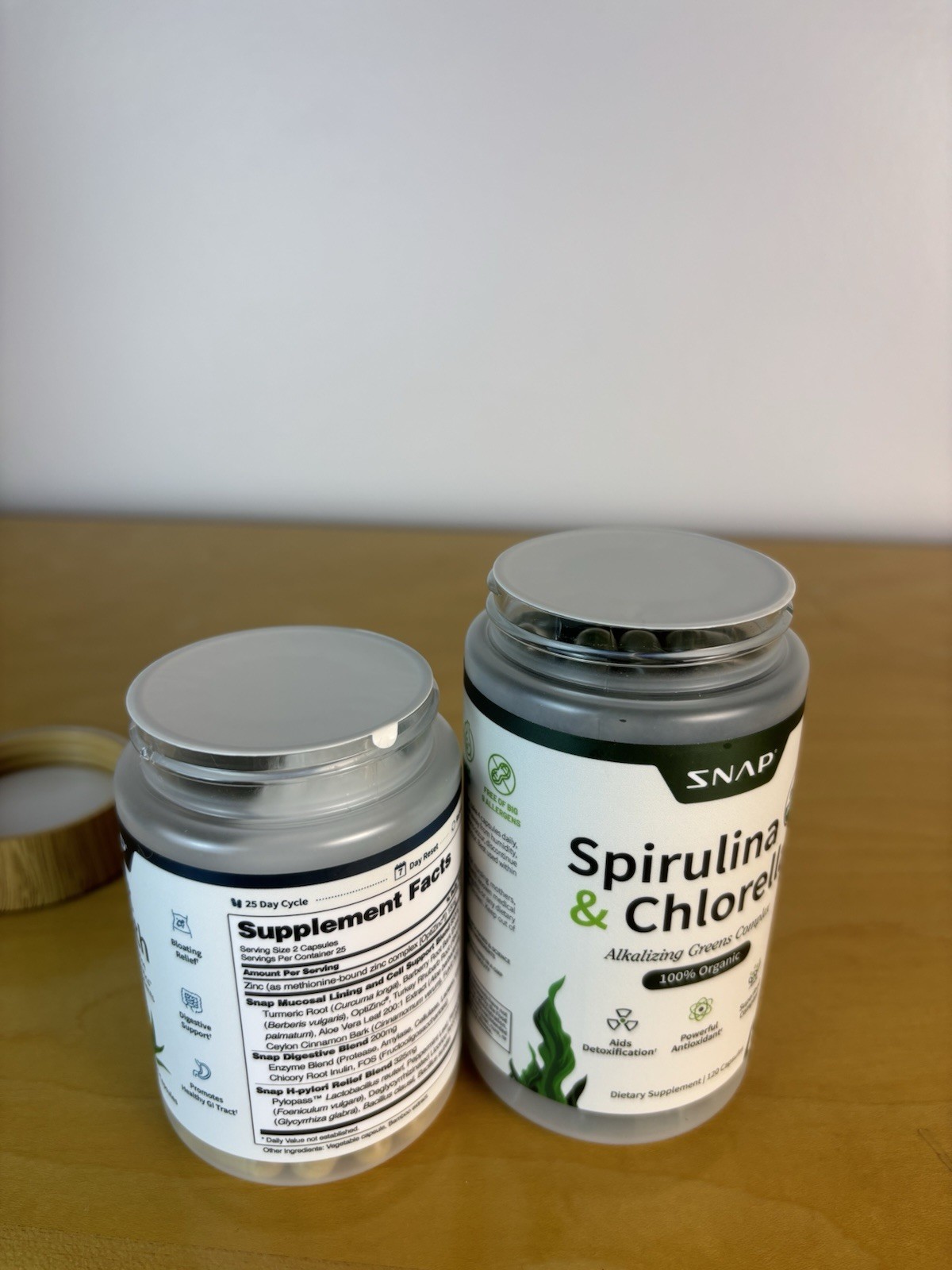 SNAP Alkalizing Greens Complex Capsules Spirulina Chlorella Gut Health