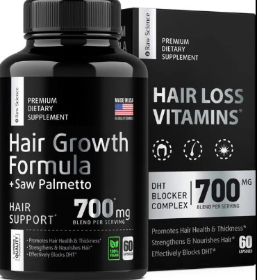 Raw Science Hair Growth Support Formula Saw Palmetto 700 mg