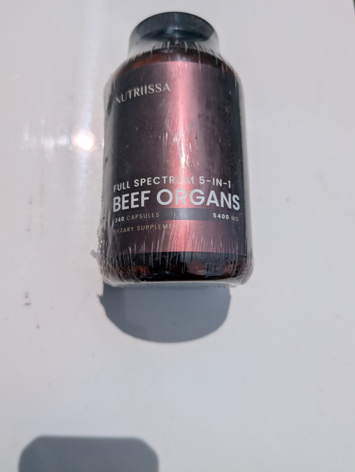 Nutriissa Beef Organs Grass Fed Supplement 240 Capsules 5400mg Unflavored