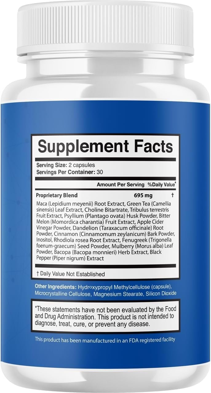Valdivia GlycoFix 300 Capsules 5 Pack Blood Sugar Support Supplement Made in USA