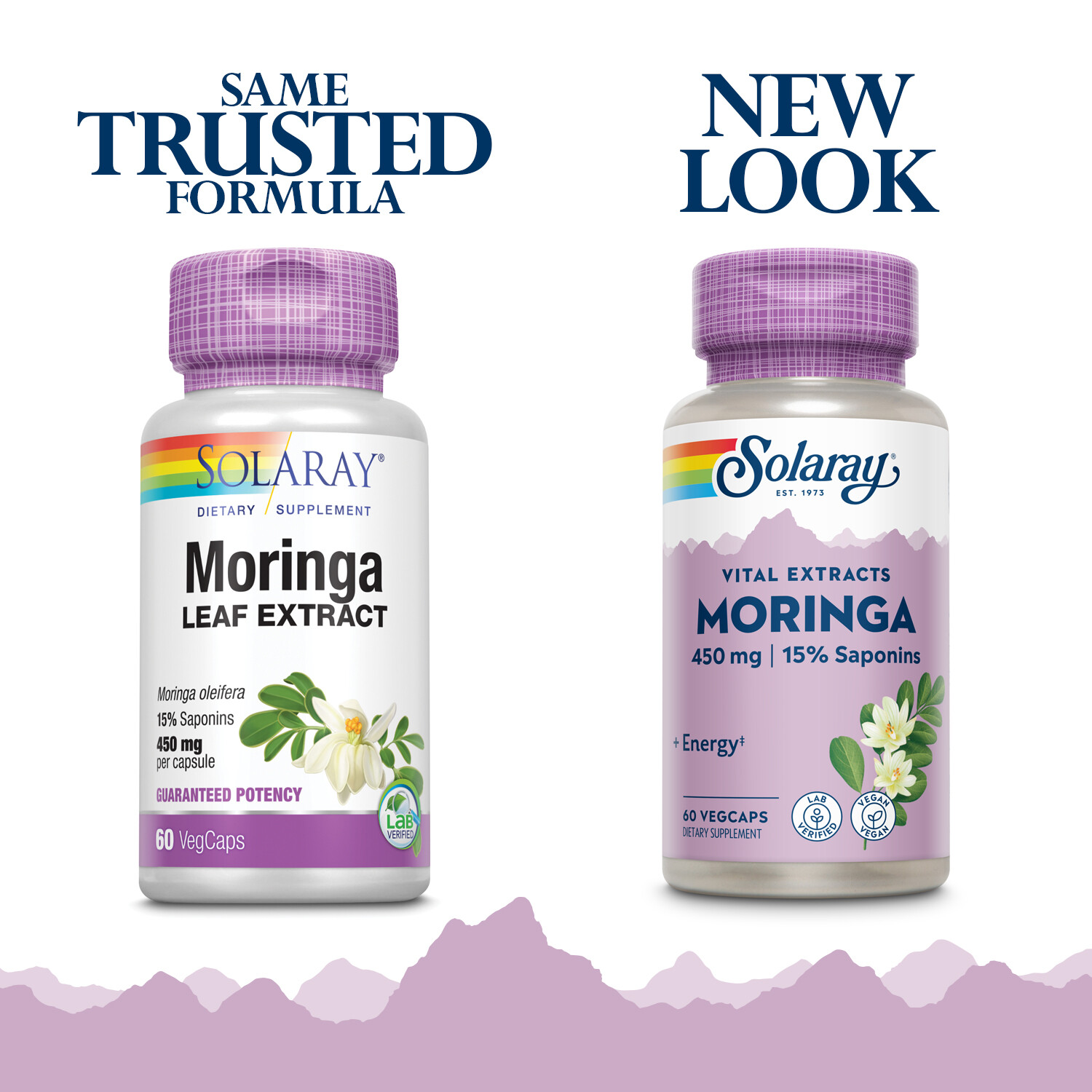 Solaray Guaranteed Potency Moringa Leaf Extract, Veg Cap (Btl-Plastic) 450mg |