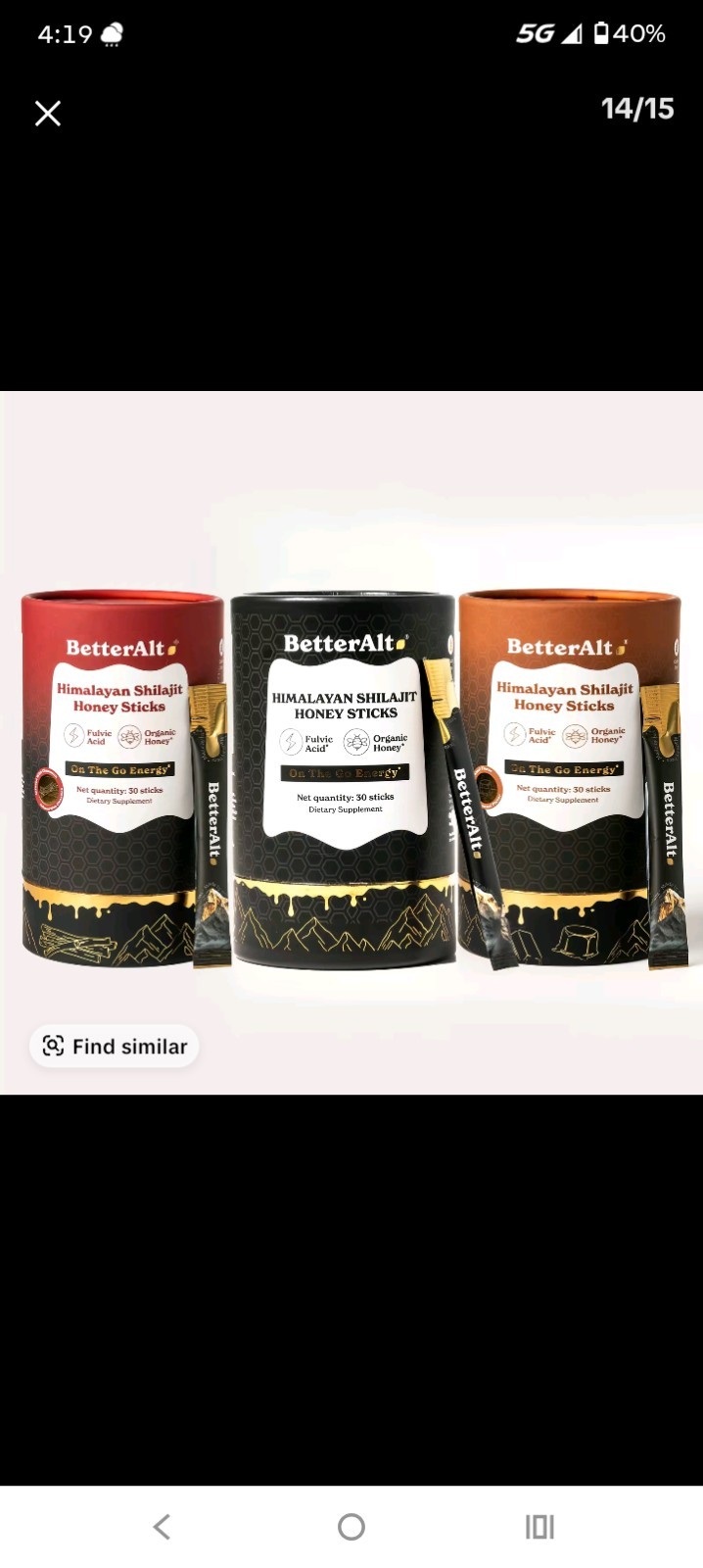 BetterAlt Shilajit Honey Sticks Variety Pack