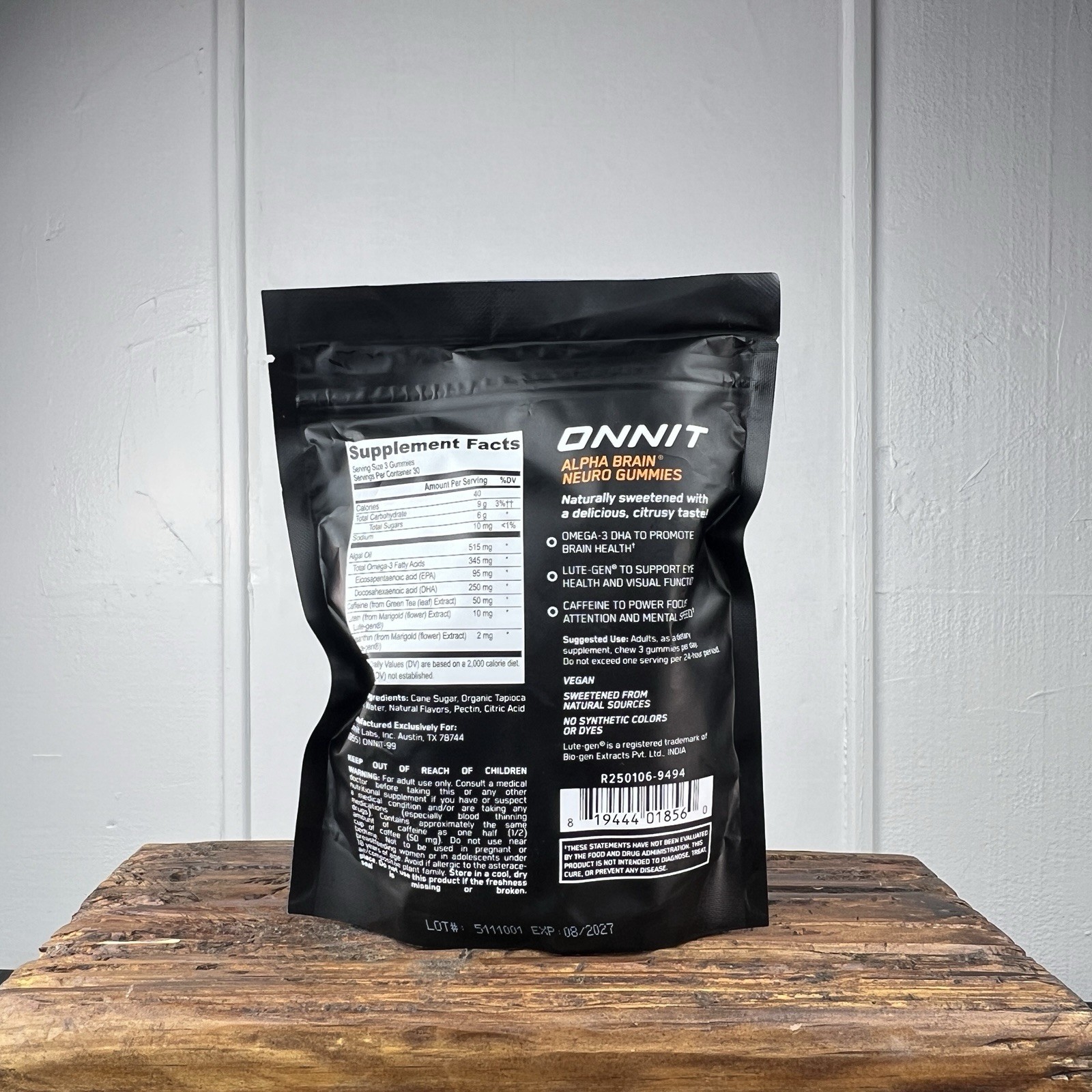 Onnit Alpha Brain Neuro Gummies Citrus Punch 90ct Brain Health Support