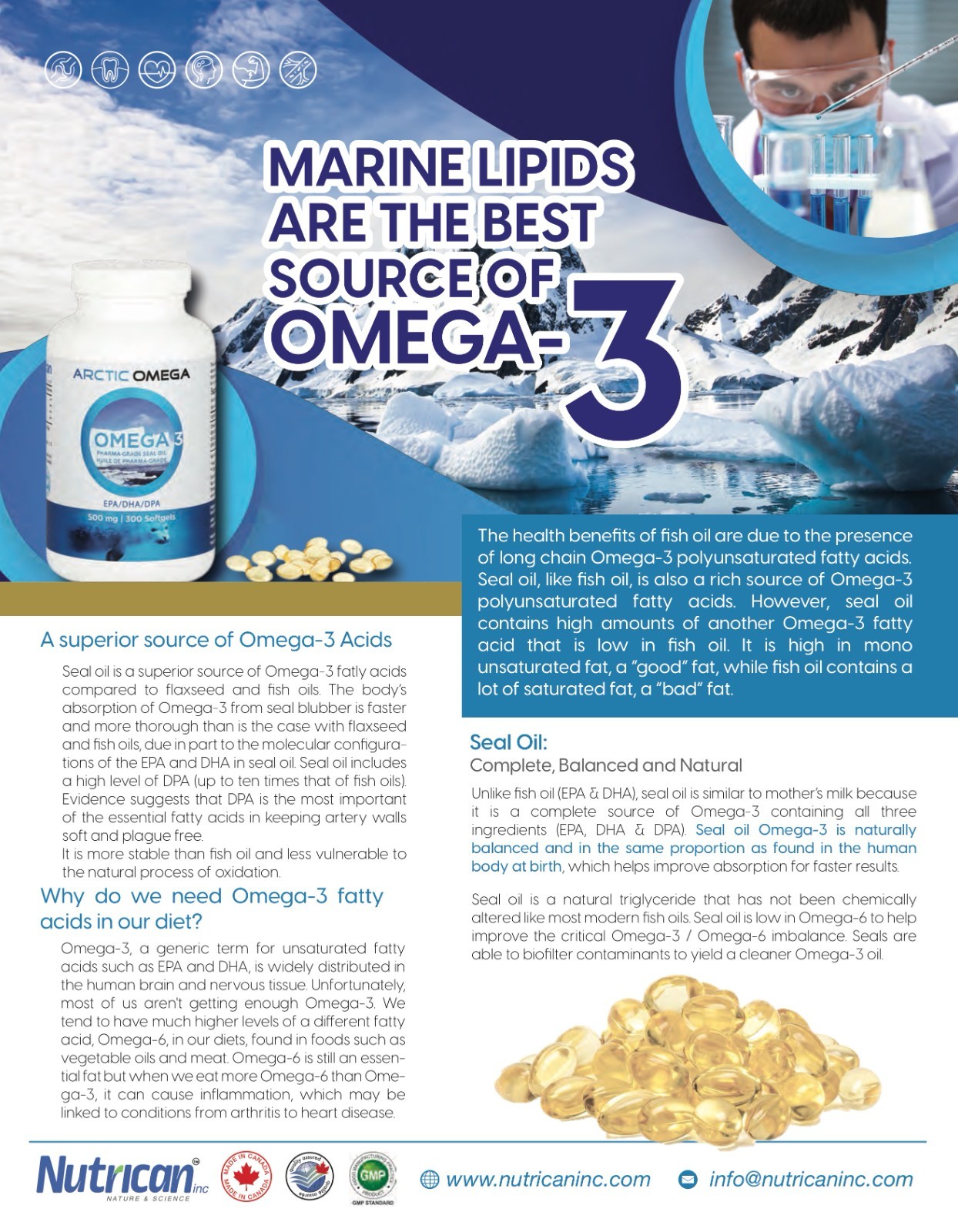 Arctic Omega 500 mg Capsules – 6 Bottle Bundle (300 Capsules Each)
