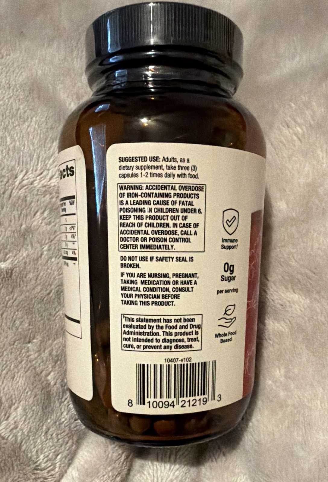 Dr. Mercola Organic Fermented Fruits Immune Support Whole Food 180 Capsules