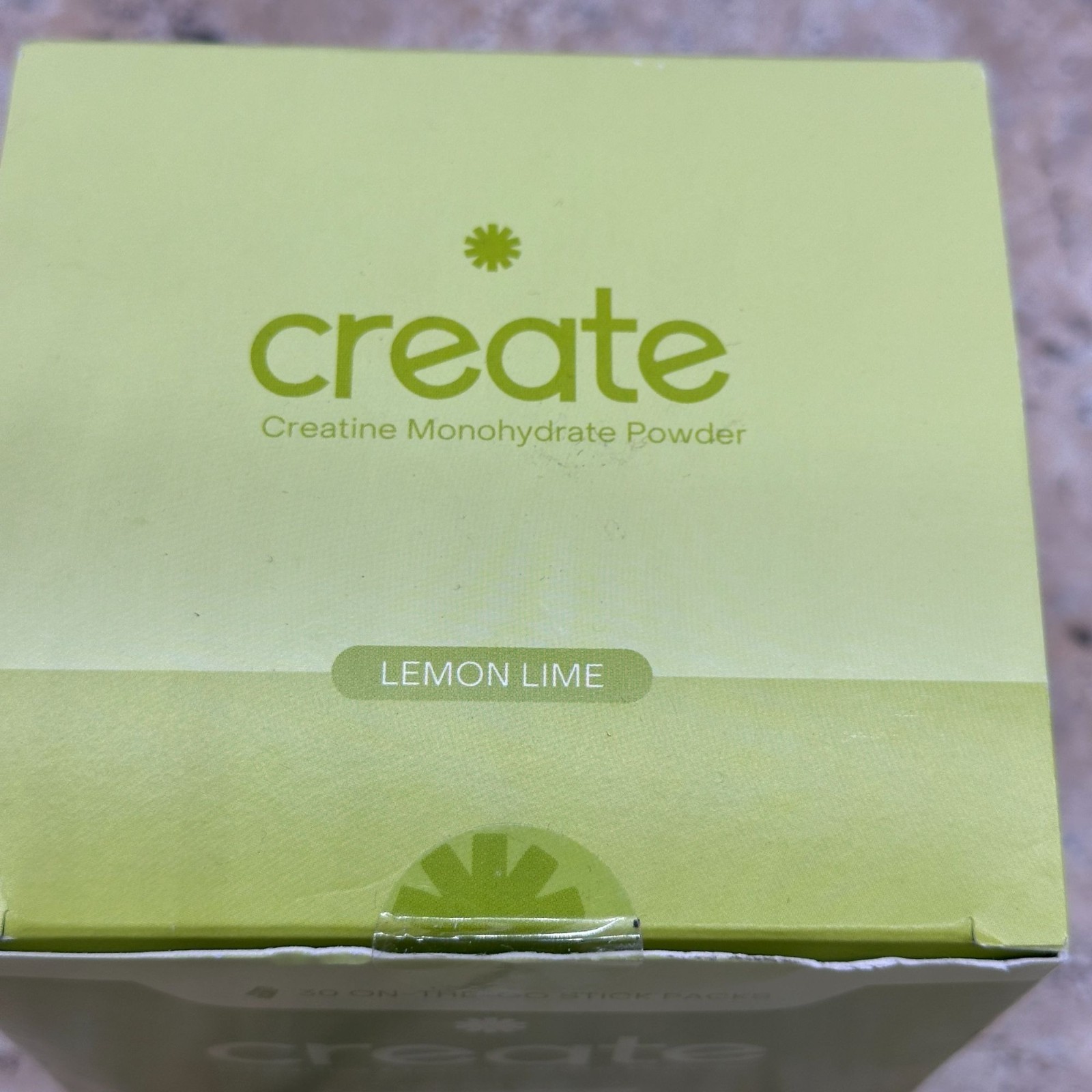 Create Creatine Monohydrate On-The-Go Stick Packs – Lemon Lime (30 Stick Packs)