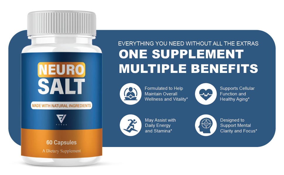 (5 Pack) Neuro Salt Capsules, Neuro Salt Nootropic Supplement (300 Capsules)