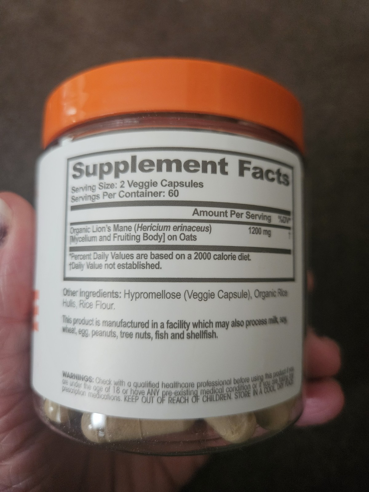 The Genius Brand Lion’s Mane 1200mg 120 Capsules Organic Non-GMO 3 Pack
