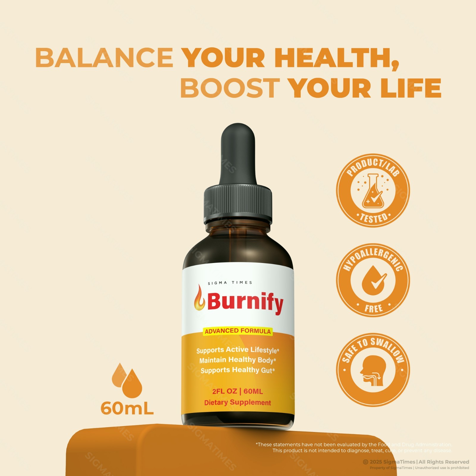 Burnify Drops – Metabolism, Energy & Weight Loss Support Supplement – 5 Pack