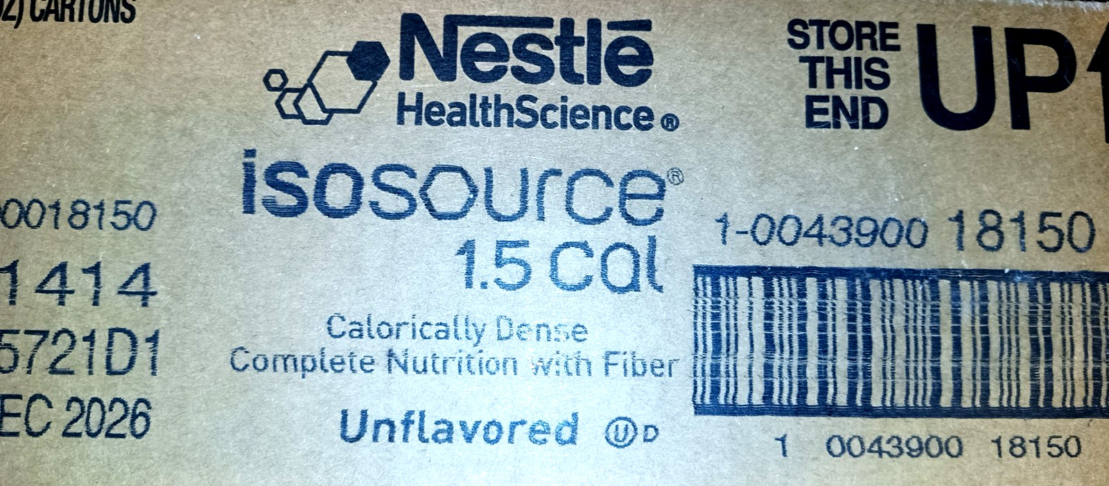 24 Nestle Isosource 1.5 Cal Complete Nutrition Unflavored 8.45 fl oz Ex 12/2026