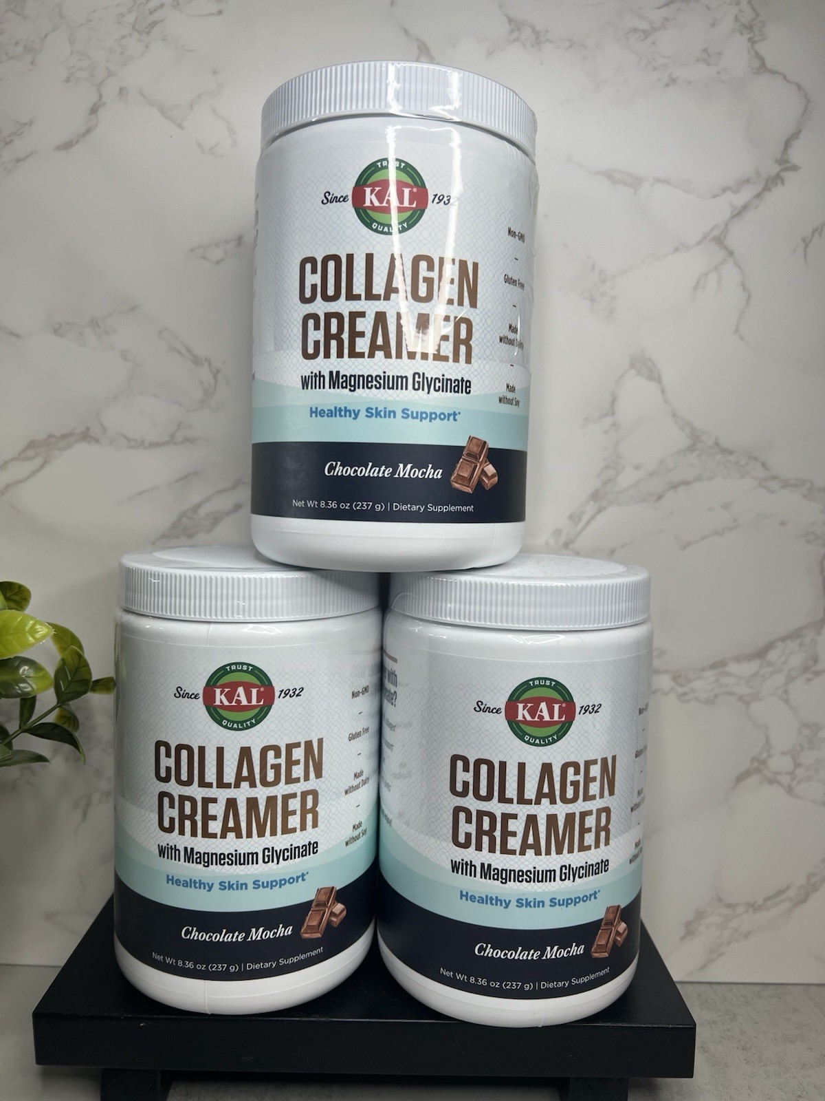 KAL Collagen Creamer Magnesium Glycinate Choc Mocha 3 Pack!! 8.36 oz Exp 05/27