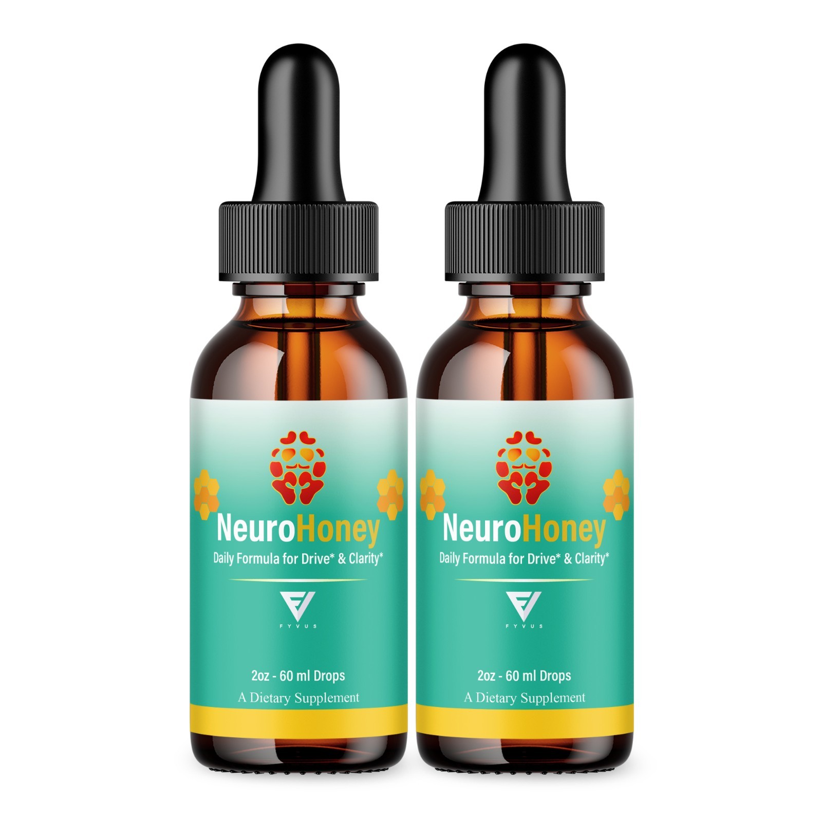 (2 Pack) Neuro Honey Advanced Formula Drops, NeuroHoney Memory Support (4oz)