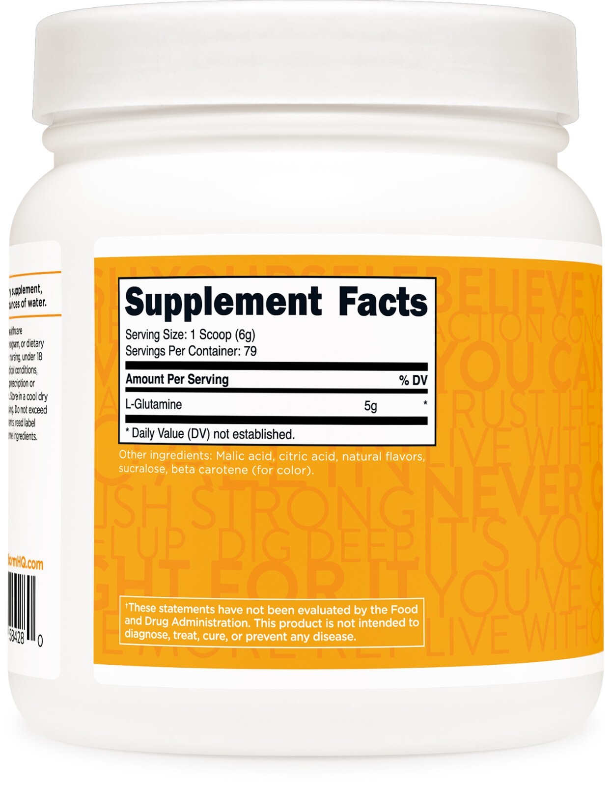TransformHQ L-Glutamine Powder 500g (Tropical Whip) – Gluten Free, Non-GMO