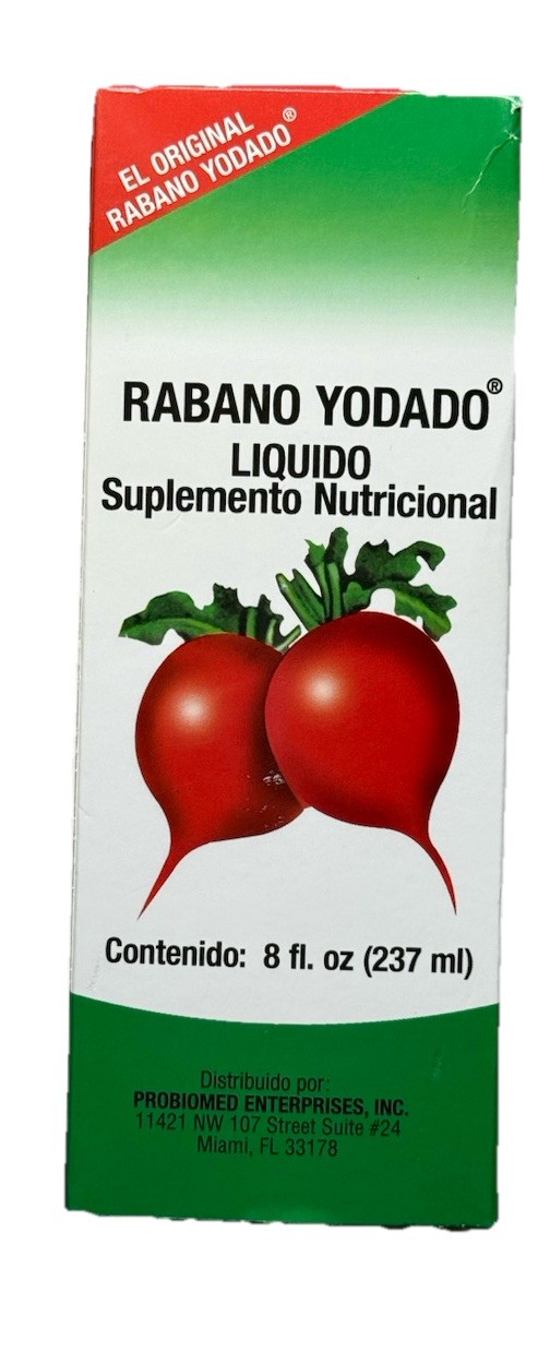 Rabano Yodado Liquid Dietary Supplement, El Salvador, 8 Fl Oz / 237 ml