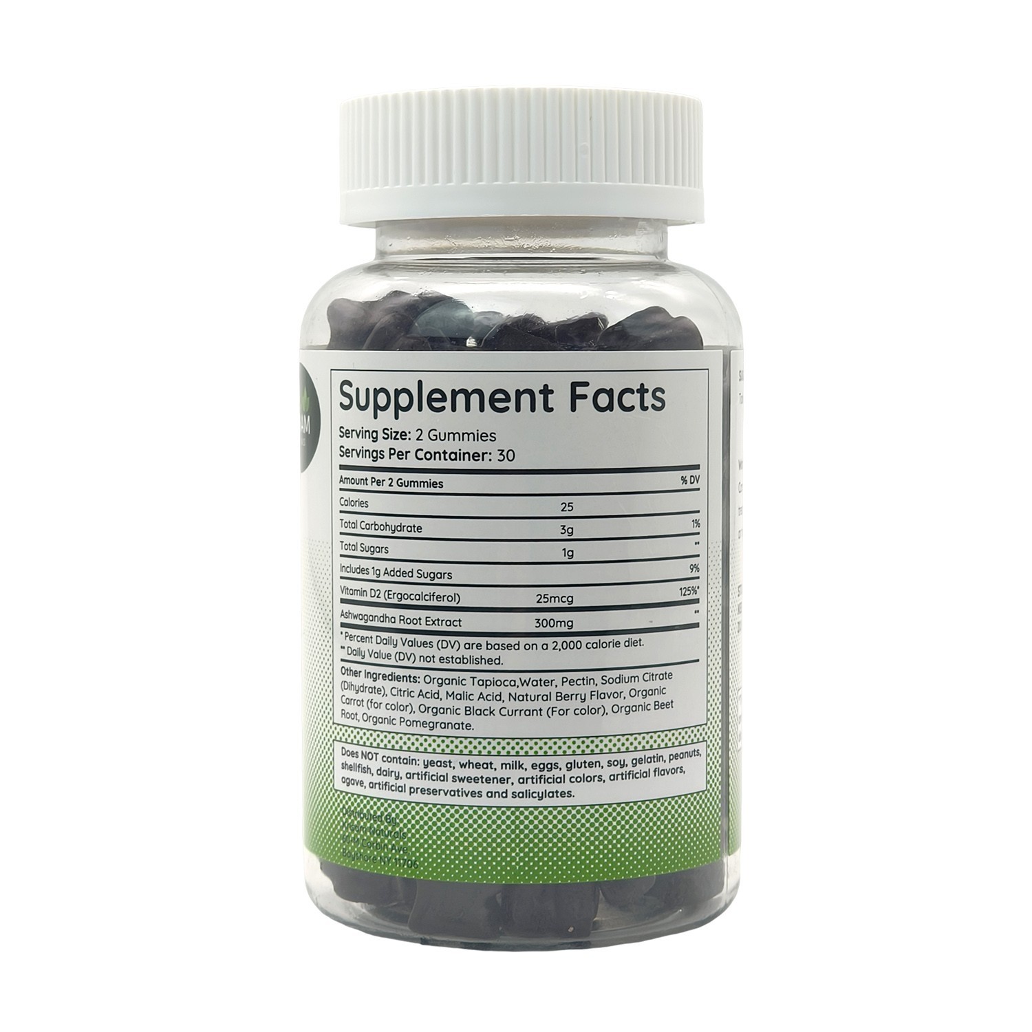 Ashwagandha Gummies Root Extract – Berry Flavor – 60 Count – 1 Month Supply – St