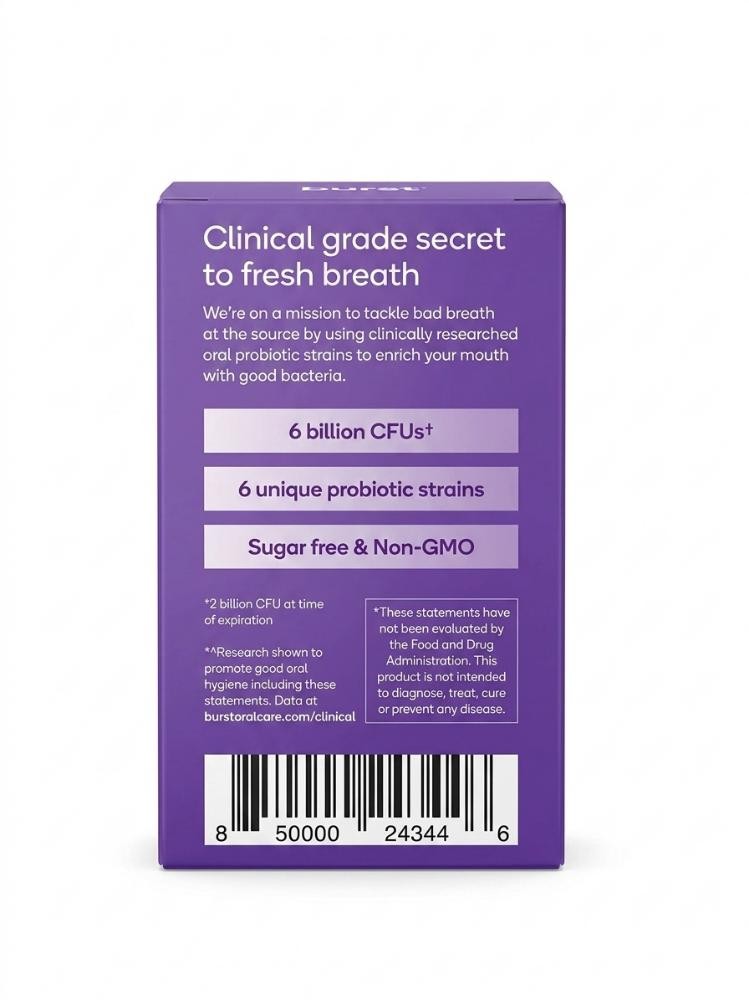 Burst Dental Probiotics 45 Count for Healthy Gums Fresh Breath EXP:11/2026