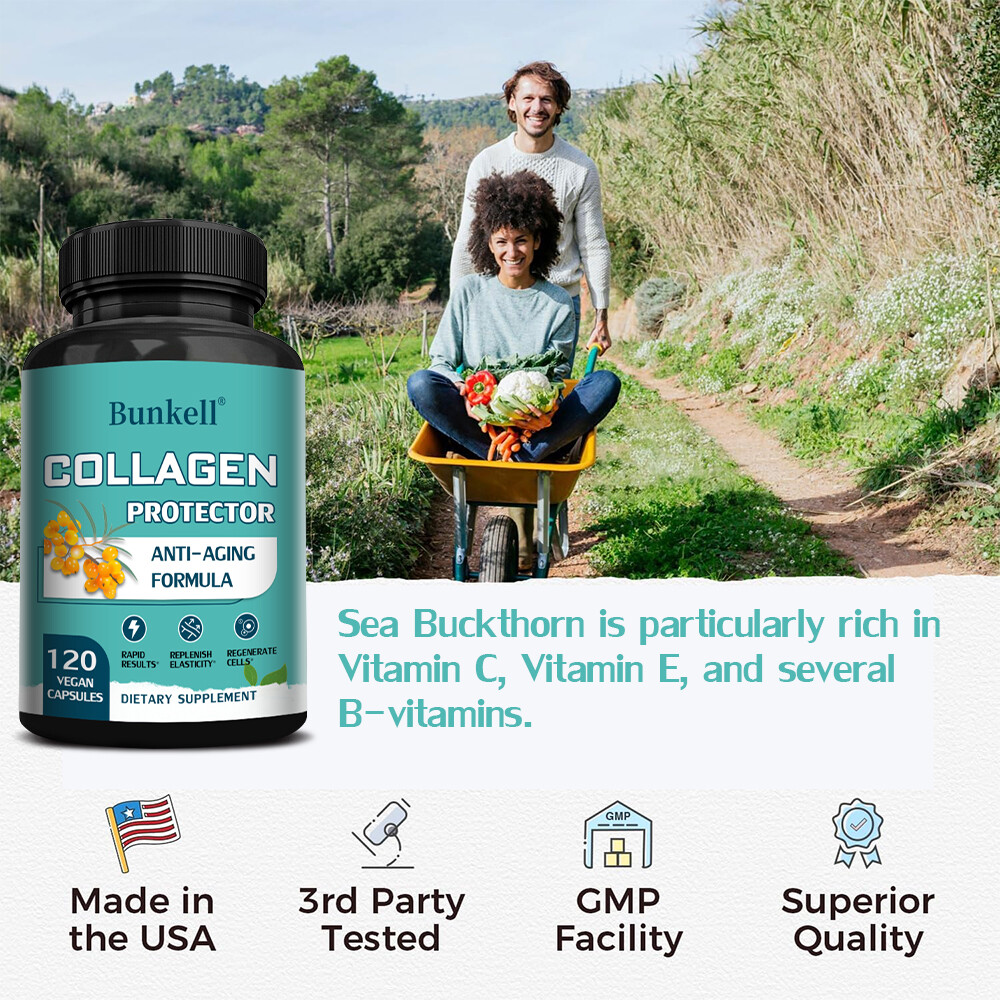 Collagen Protector Anti-Aging Formula Sea Buckthorn Extract Vegan Capsules