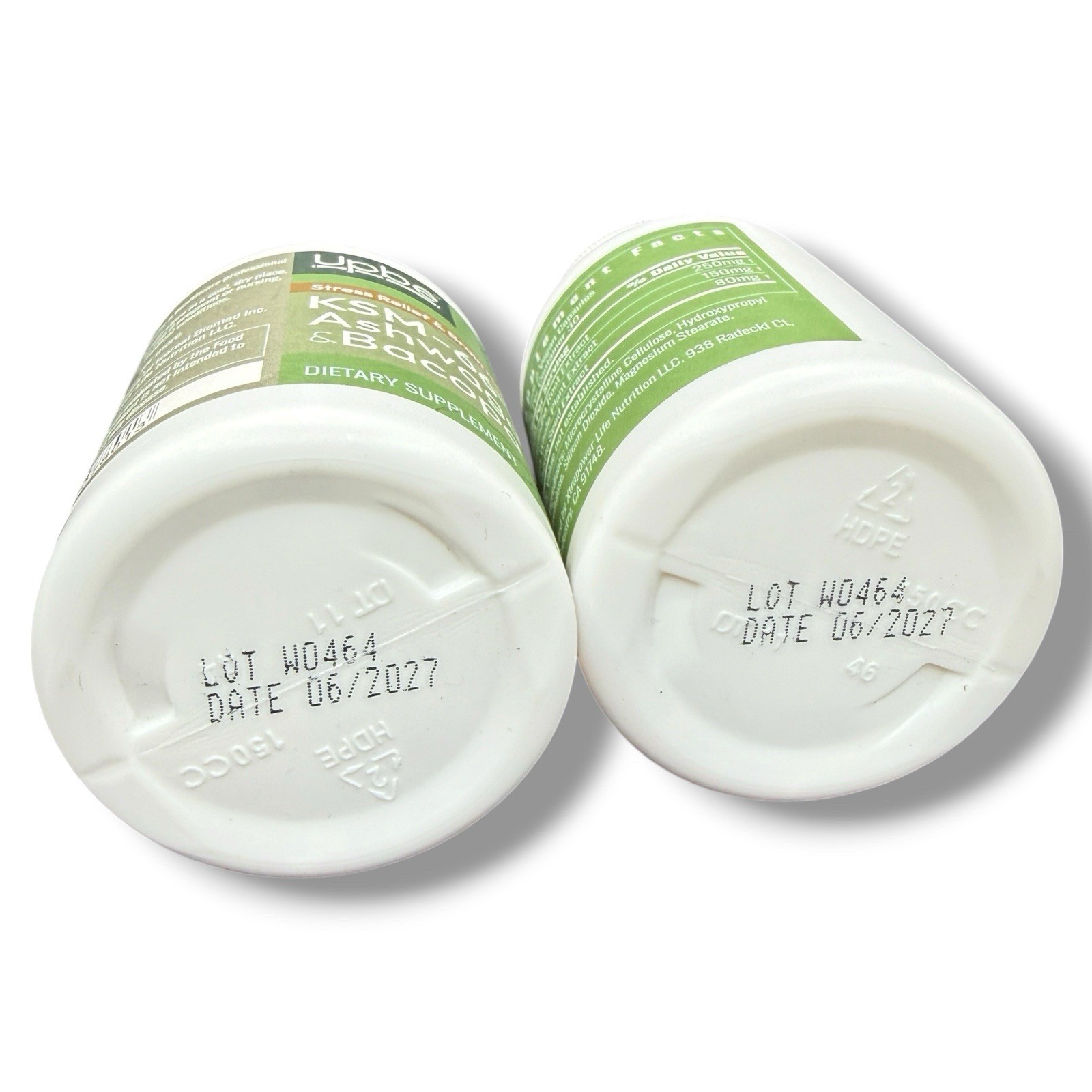 KSM-66 Ashwagandha Bacopa Milk Thistle 60ct Vegan Capsules 2 Pack EXP 6/27