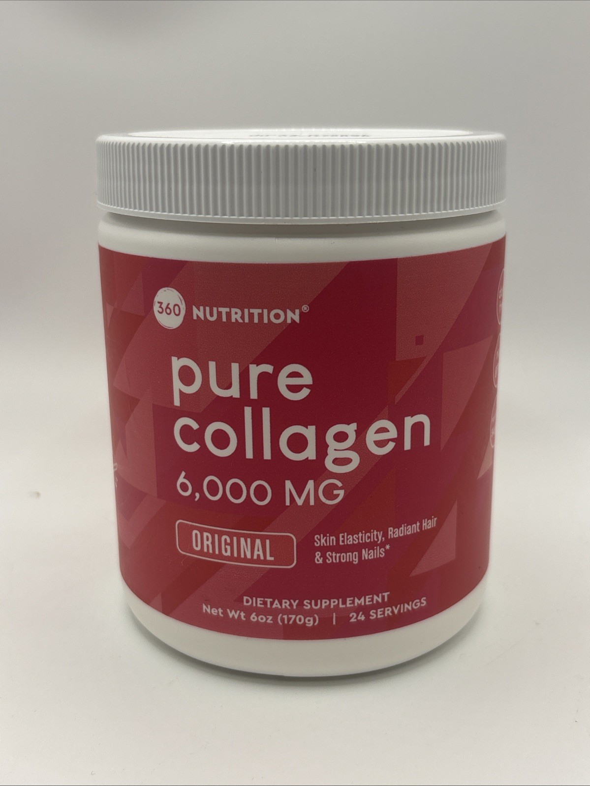Non GMO Pure Collagen 6,000 MG. 6 Oz. 360 Nutrition Exp: 11/2030