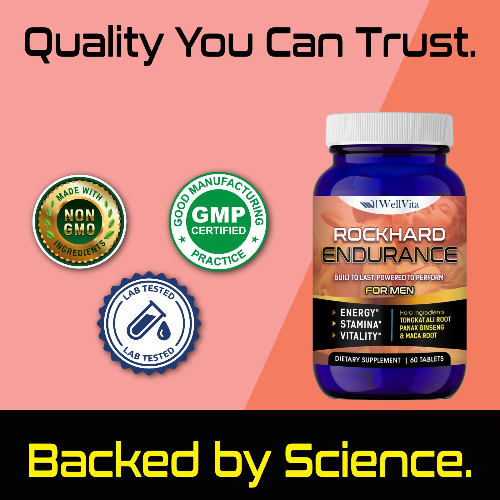 Male Enhancement & Testosterone Support – Men’s Health Libido Booster 60 Pills