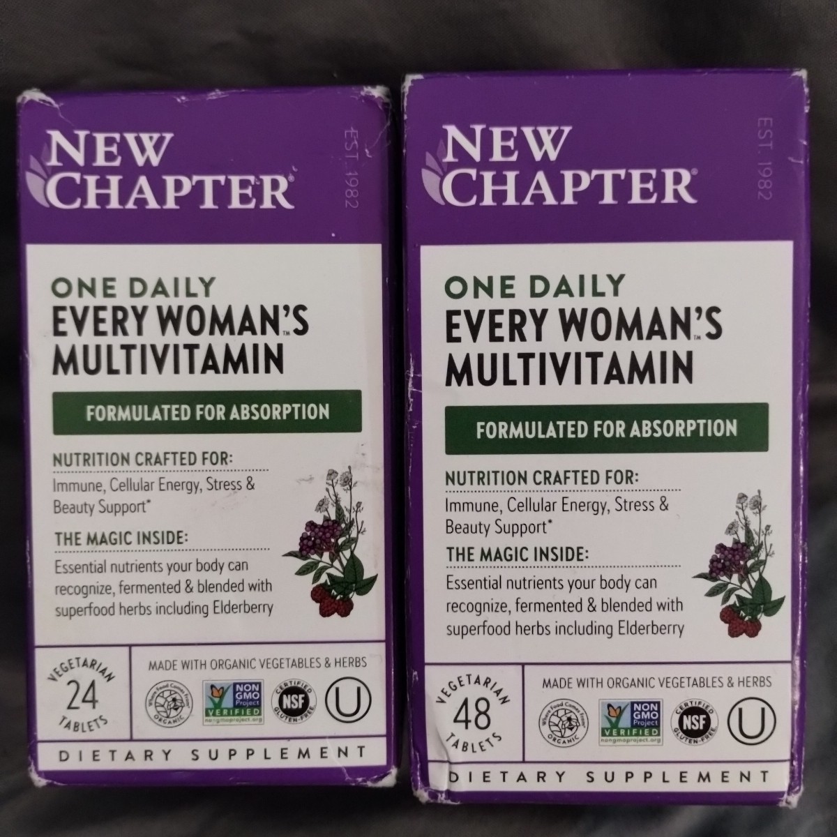 (2) New Chapter One Daily Every Woman’s Multivitamin, 24+48 Tablets – EXP: 07/26