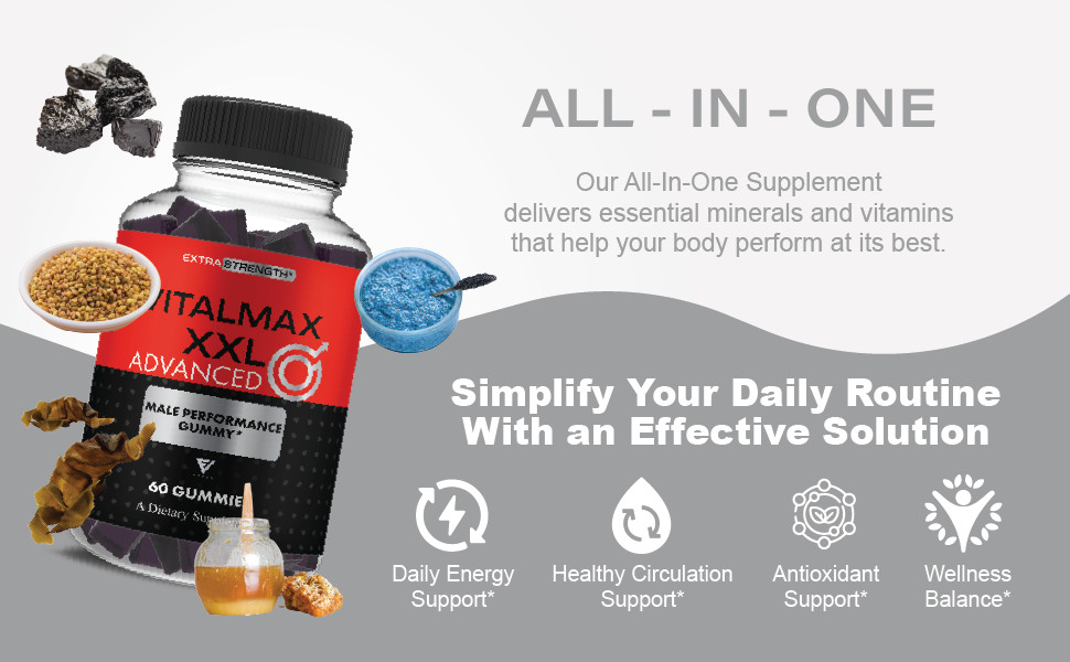 (2 Pack) VitalMax XXL Male Supplement, Vital MaxXXL Advanced (120 Gummies)