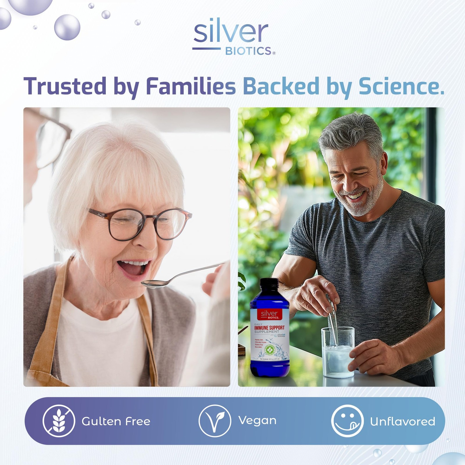 Silver Biotics Multivalent SilverSol Technology Ag₄O₄ 10 PPM Immune Support |…