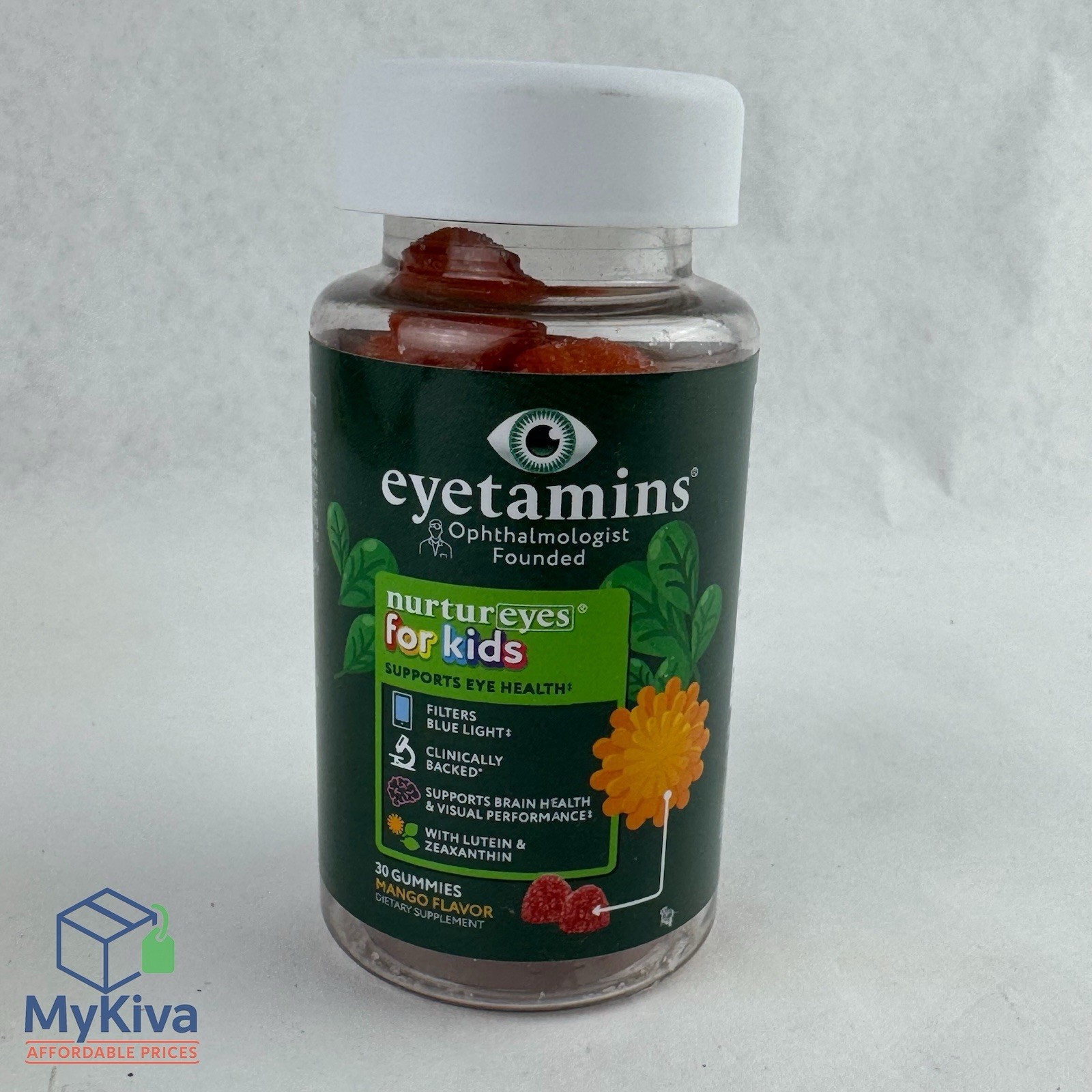 Nurtureyes Kids Eye Health Gummies Mango Flavor 30 Count Exp 11 2026