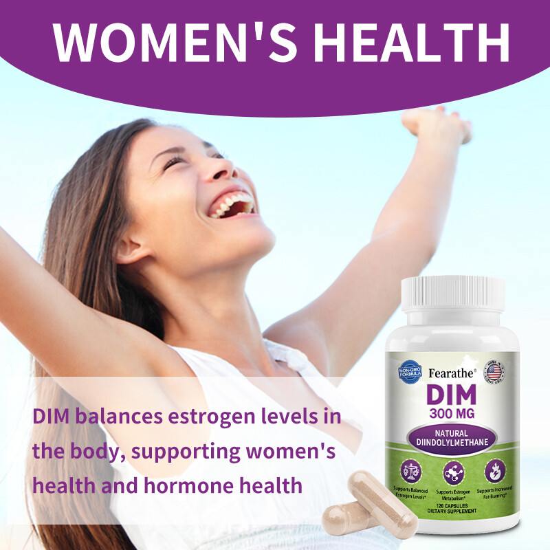 DIM 300mg Plus BioPerine – Estrogen Metabolism & Balance, PCOS, Hormonal Acne