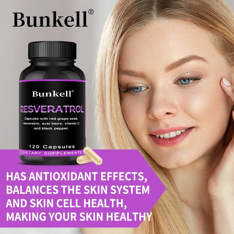 Resveratrol Complex-With Red Grape Seed, Protection for Heart & Skin 30~120Caps