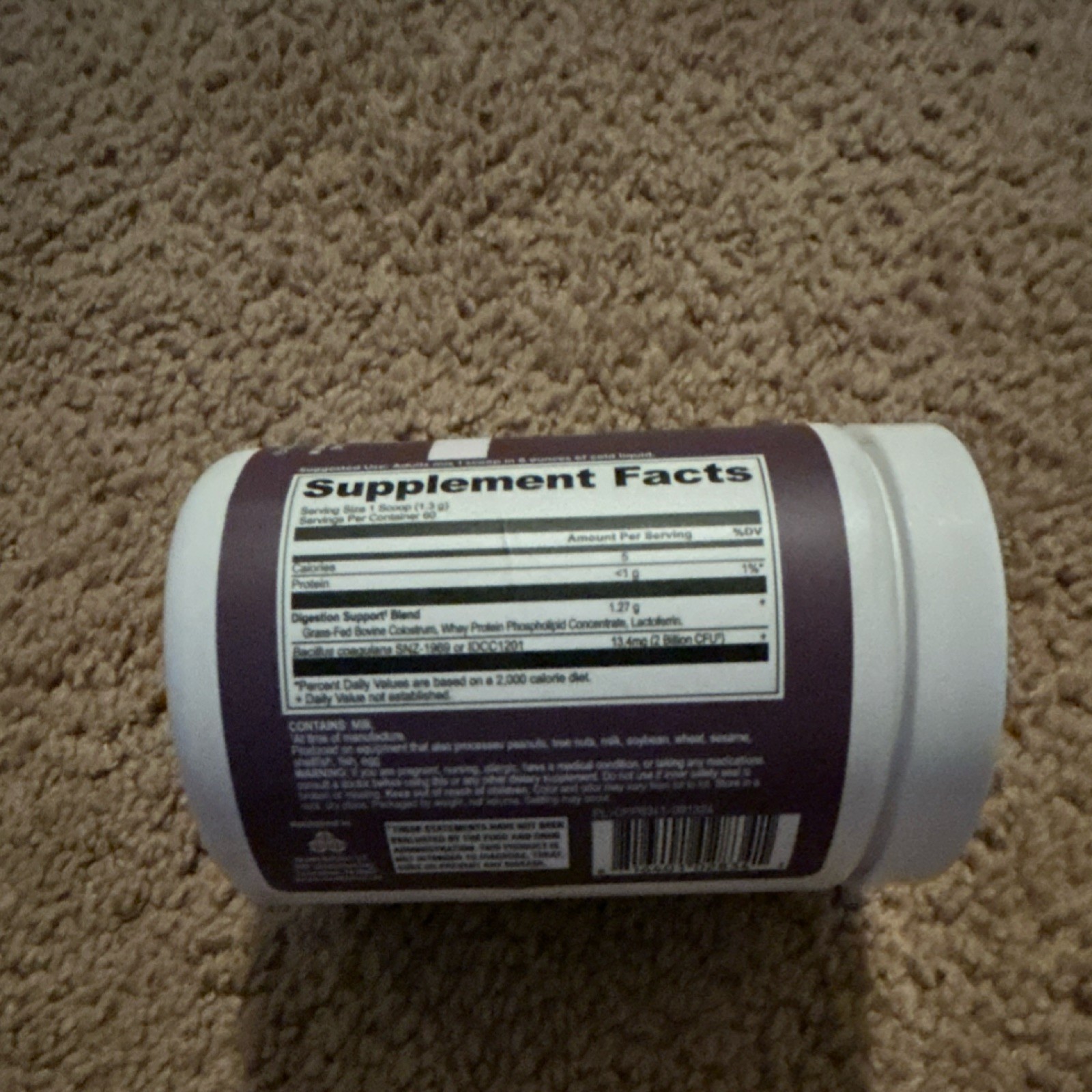 Ancient Nutrition Colostrum Unflavored Powder 2 Billion CFU Probiotics Exp 06/27