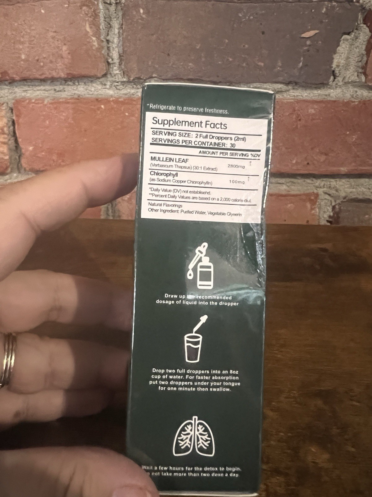 Sinpuyle Mullein Leaf Liquid Extract with Chlorophyll Detox & Immune 2 fl oz