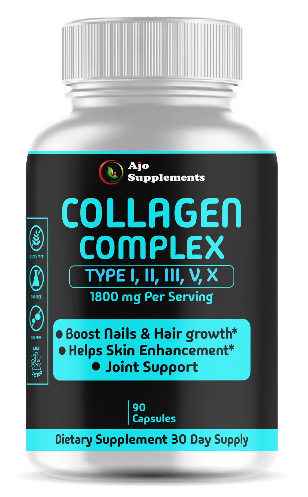 Multi Collagen Pills 1800mg – Support Hair, Skin, and Nails – Support Anti Aging
