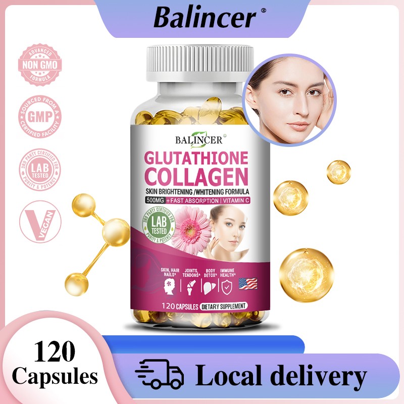 Premium Glutathione Collagen With Vitamin C Whitening-120 Capsules
