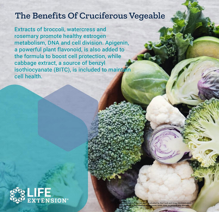 TRIPLE ACTION CRUCIFEROUS VEGETABLE EXTRACT 120 Capsule LIFE EXTENSION