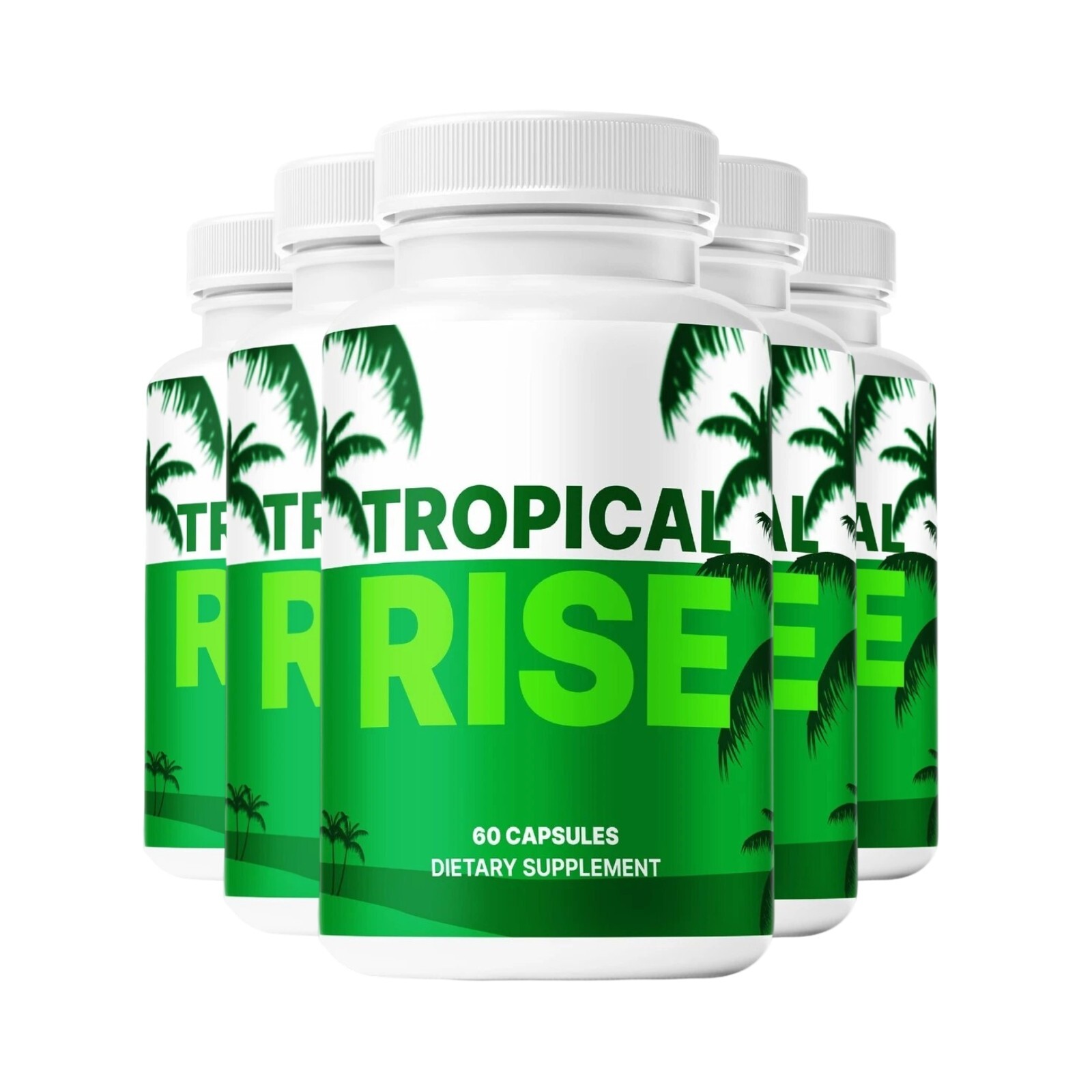 5-Pack Tropical Rise Capsules, TropicalRise for Male Performance – 300 Capsules