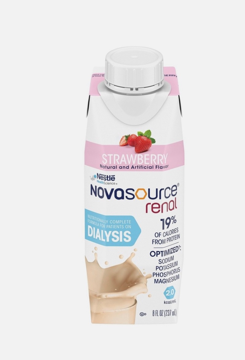 24 Nestle Novasource Renal Strawberry Flavor 8 oz 6/2027