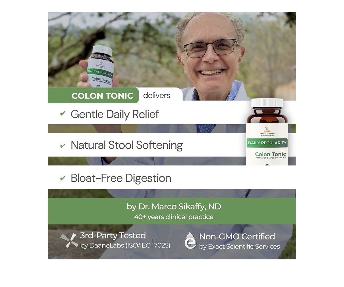 Sana Herbal Sciences Colon Tonic Natural Stool Softener Constipation Relief 60ca