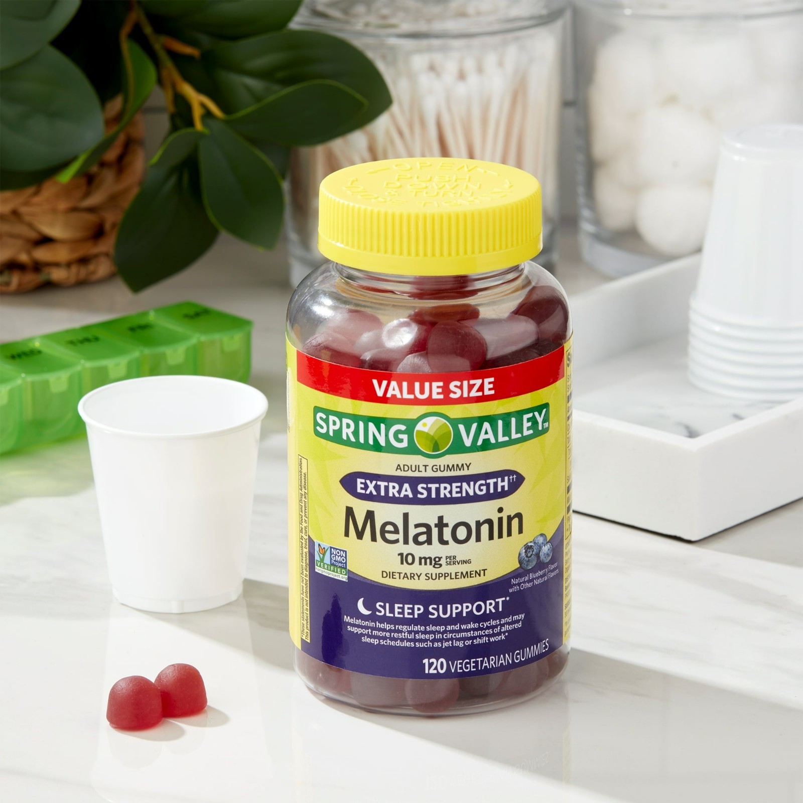 Spring Valley Vegetarian Melatonin Gummies- 10 mg- 120 ct