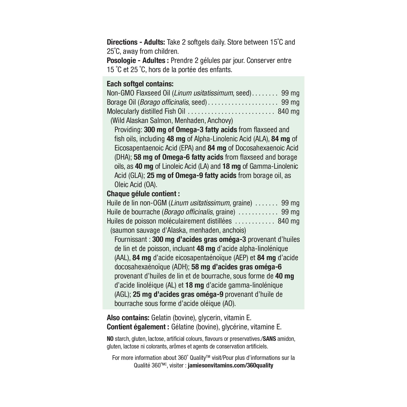Jamieson Laboratories Jamieson Omega 3-6-9 Softgels 280 Softgels Value Pack