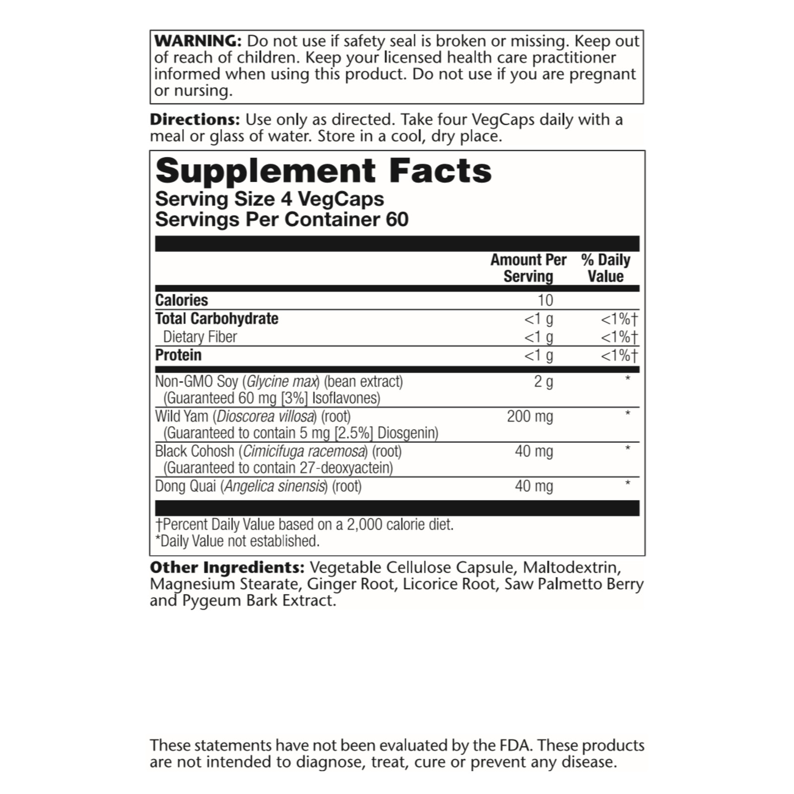 Solaray PhytoEstrogen Menopause Support | 240 VegCaps