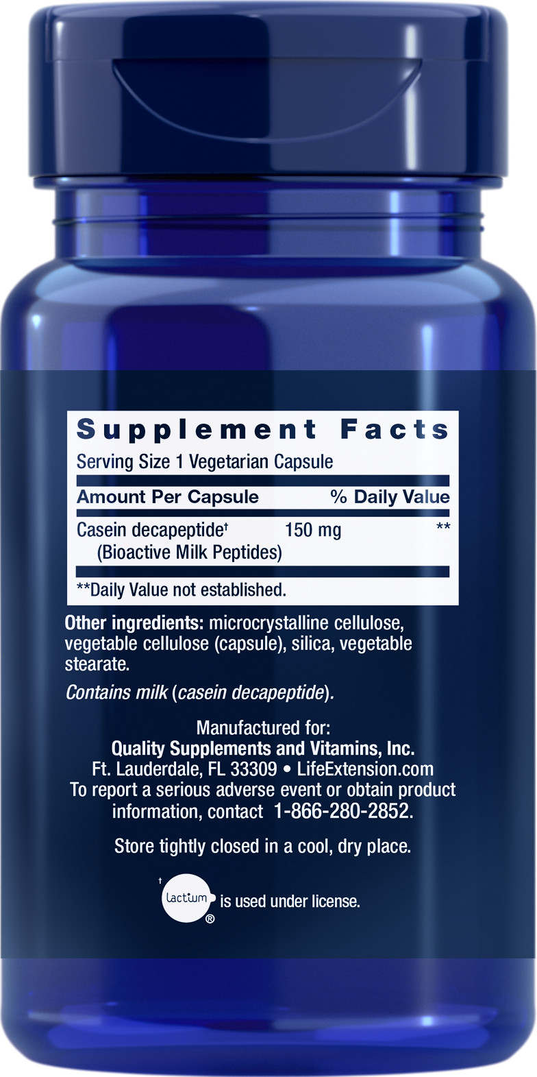 Life Extension BIOACTIVE MILK PEPTIDES 30 Csps