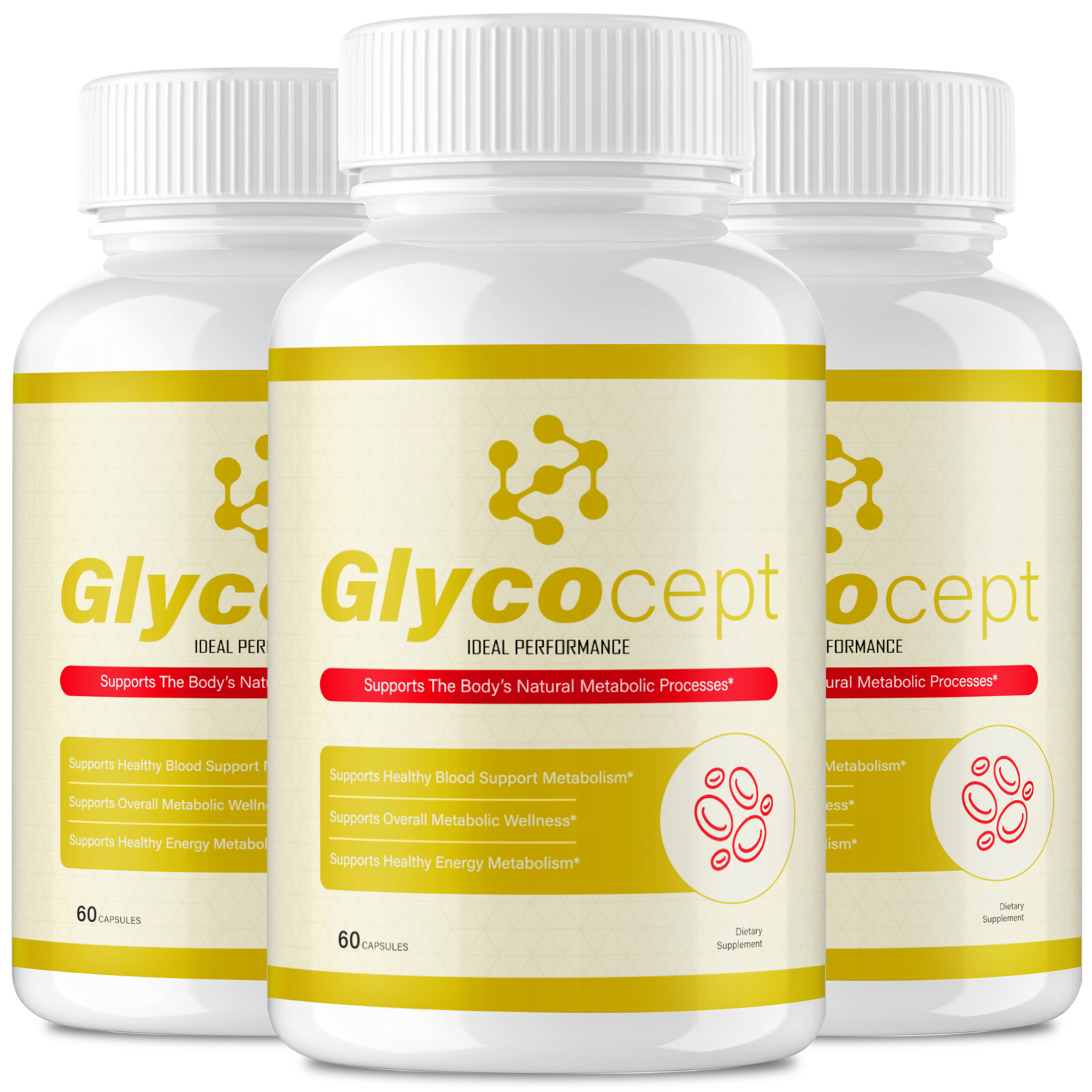 Glycocept Capsules Official Glycocept Supplement Pills with All Natural (3 Pack)