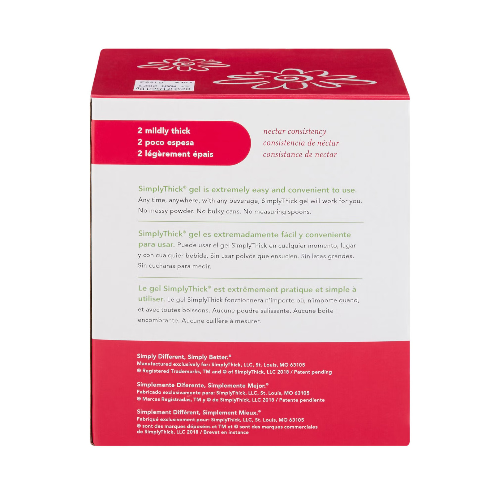 SimplyThick Easy Mix Food & Drink Thickener Unflavored 6 Gram Packet 200 Ct