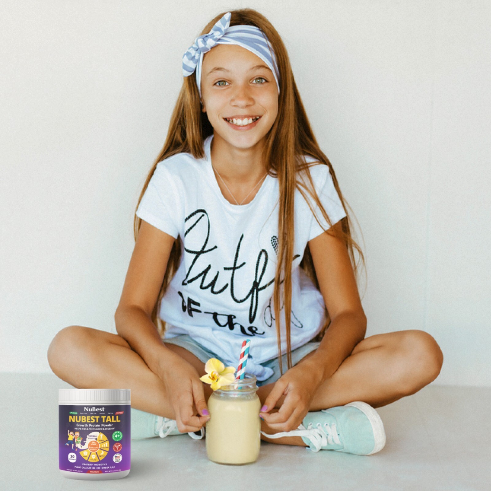 NuBest Tall Growth Protein Powder – Helps Kids & Teens Grow, Develop (Vanilla)