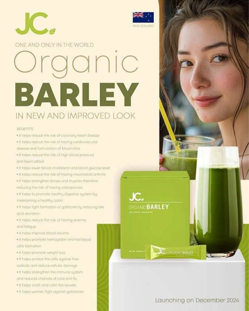 JC Organic Barley Power Juice with Stevia New Zealand Pure